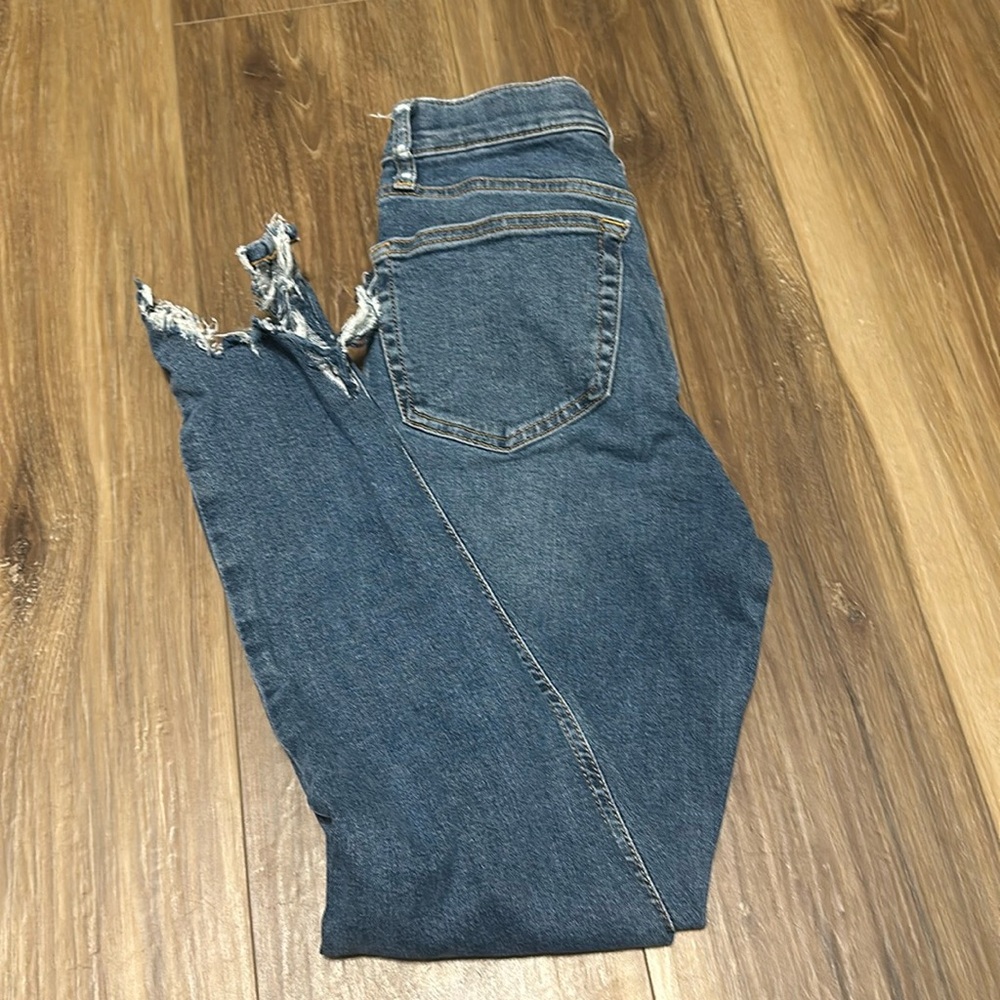 Topshop Jamie Jagged Hem Jeans Size 25